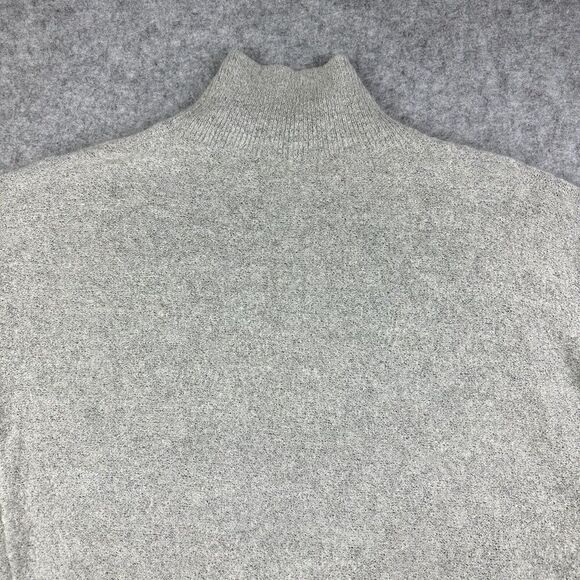 MSCH Copenhagen Sweater Womens M/L Gray Rose Mohair Pullover Mock Neck Cozy Knit - Picture 7 of 13
